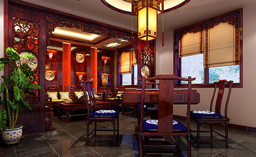 珠晖古典中式风格茶楼包间设计装修效果图